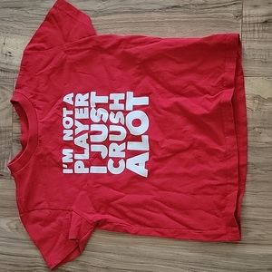 Rabbit Skins, 5/6, red t-shirt.
